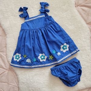 Gymboree Royal Blue Flower & Fish Sundress | 3-6M
